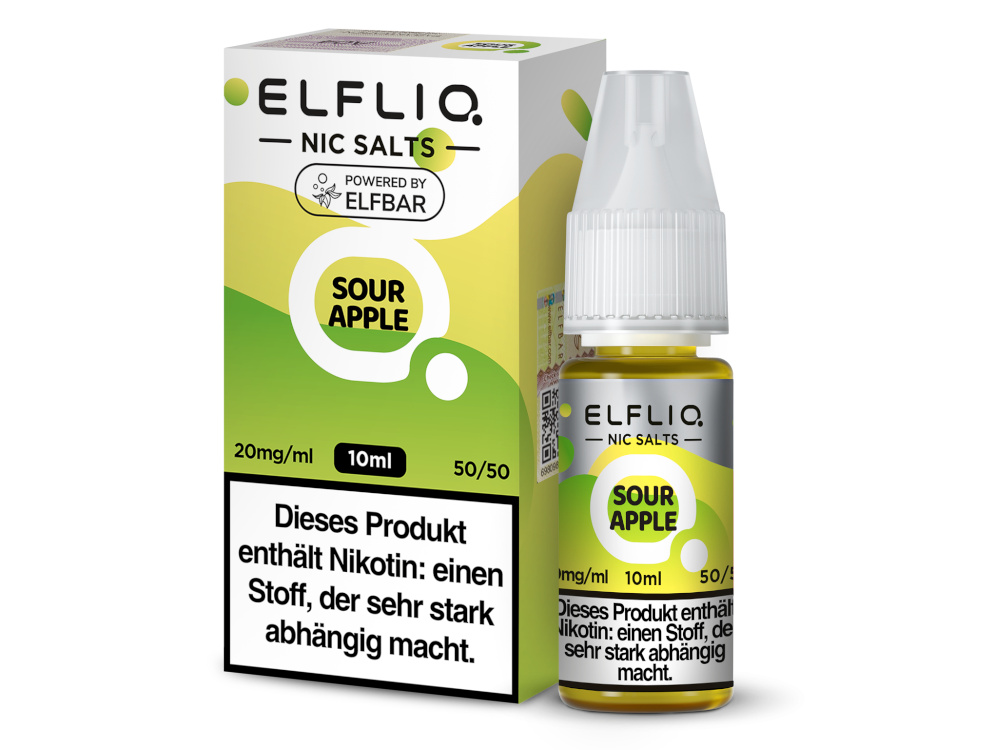 ELFLIQ - Sour Apple - Nikotinsalz Liquid 10ml Fruchtgenuss