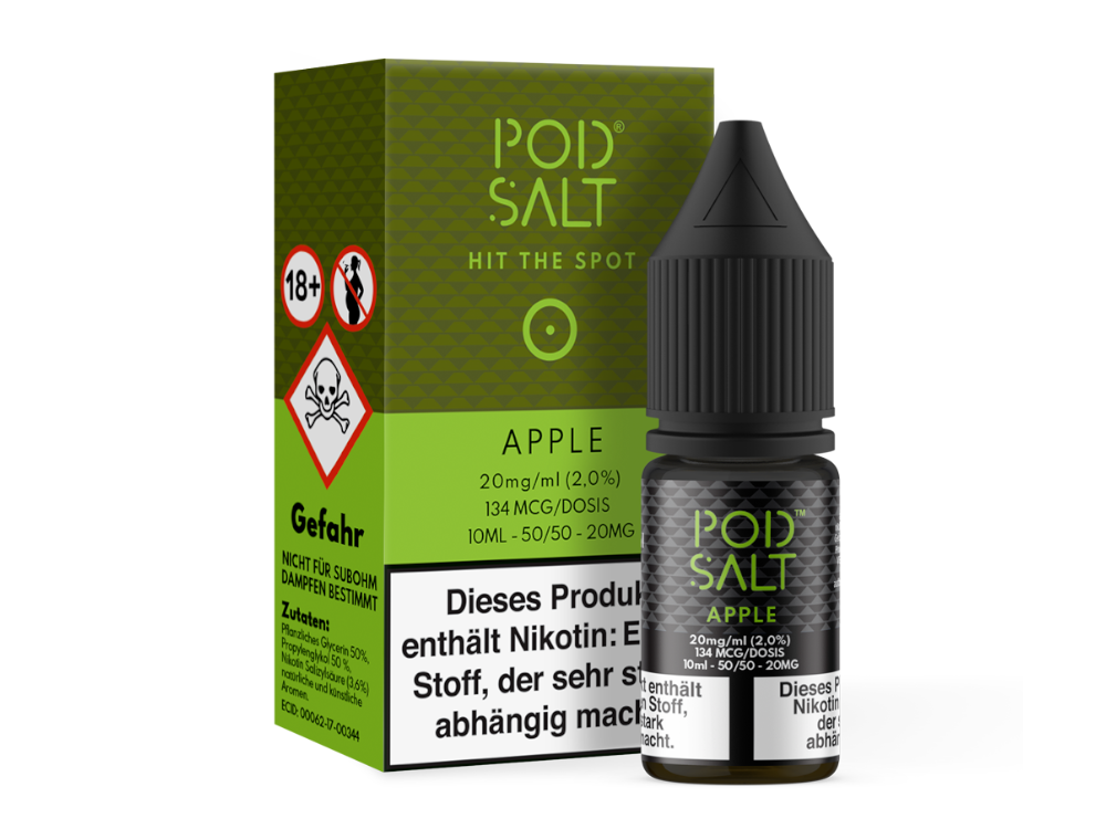 Pod Salt - Apple - Nikotinsalz Liquid für fruchtigen Genuss
