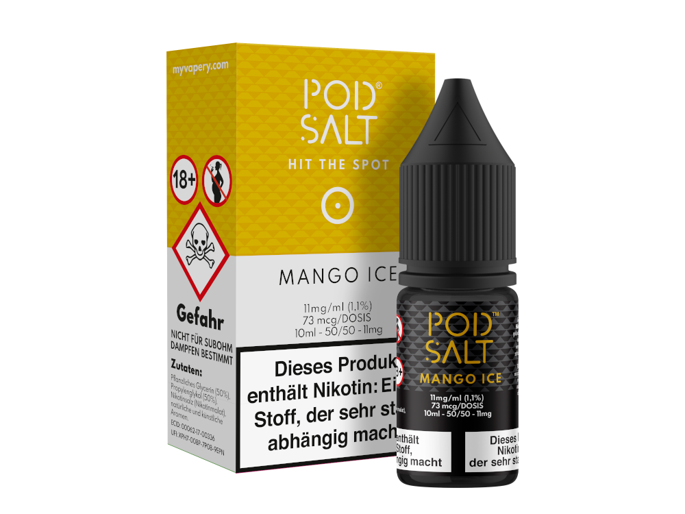 Pod Salt - Mango Ice - Nikotinsalz Liquid für Erfrischung