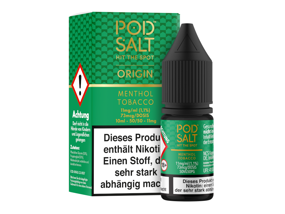 Pod Salt Origin Menthol Tobacco Nikotinsalz Liquid Genuss