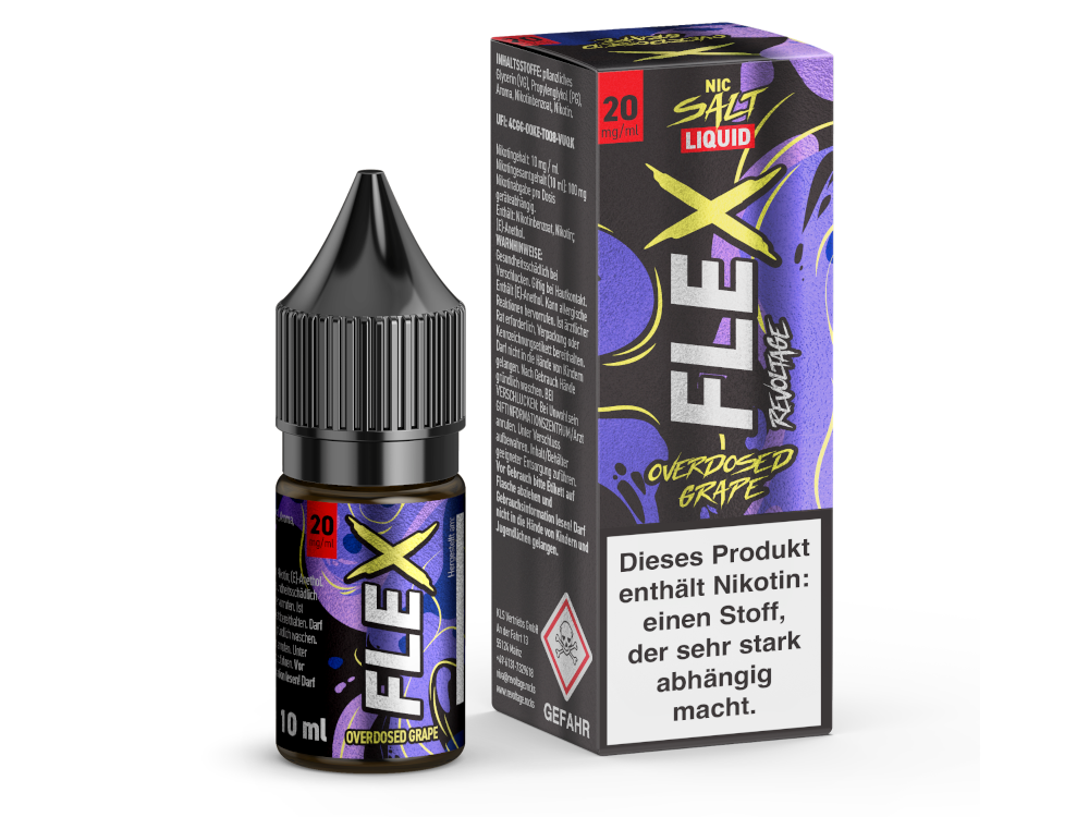 Revoltage FLEX Nikotinsalz Liquid Grape Geschmackserlebnis