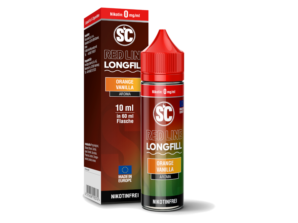 SC - Red Line Longfills 10 ml - Orange Vanilla Aroma Genuss
