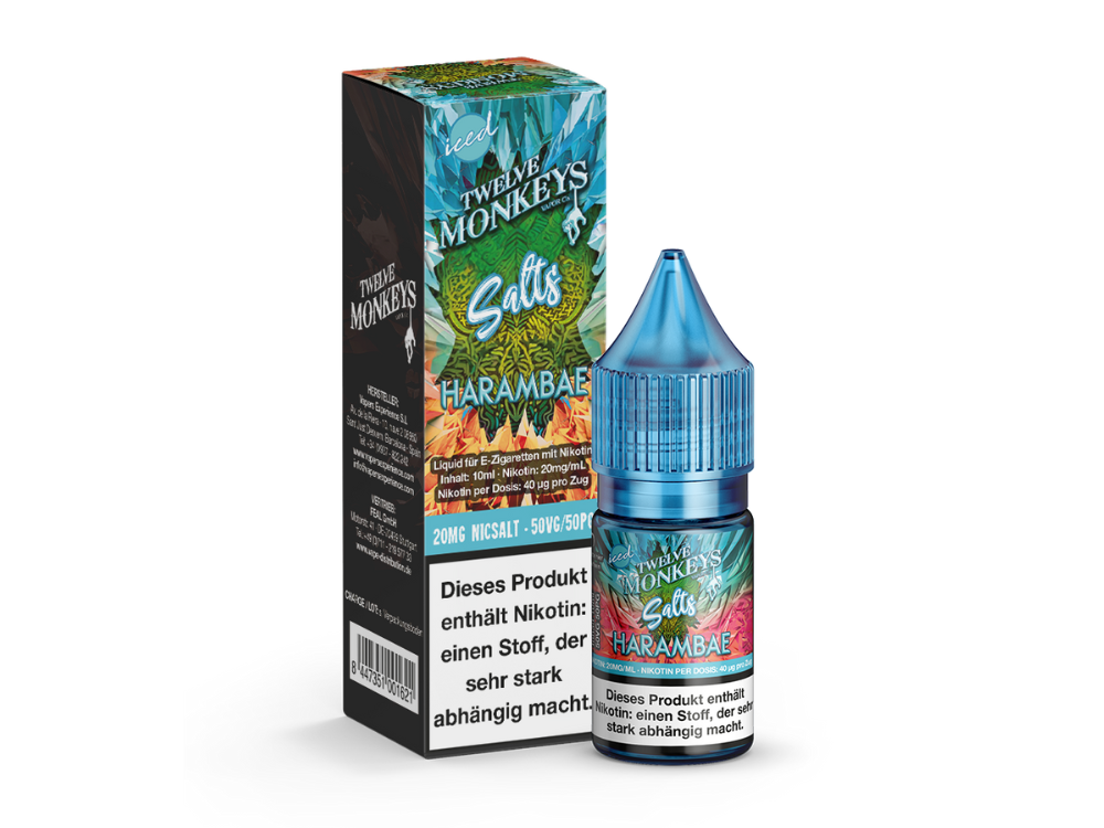 Twelve Monkeys - Iced - Nikotinsalz Liquid - Harambae Frisch