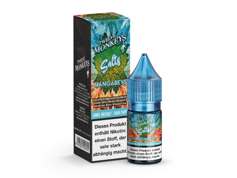 Twelve Monkeys - Iced - Nikotinsalz Liquid - Mangabeys Fruchtige Frische