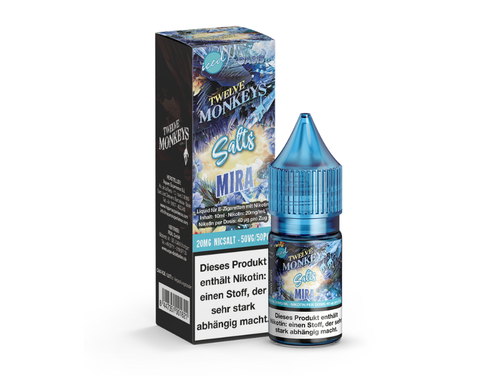 Twelve Monkeys - Iced - Nikotinsalz Liquid - Mira Frischer Genuss
