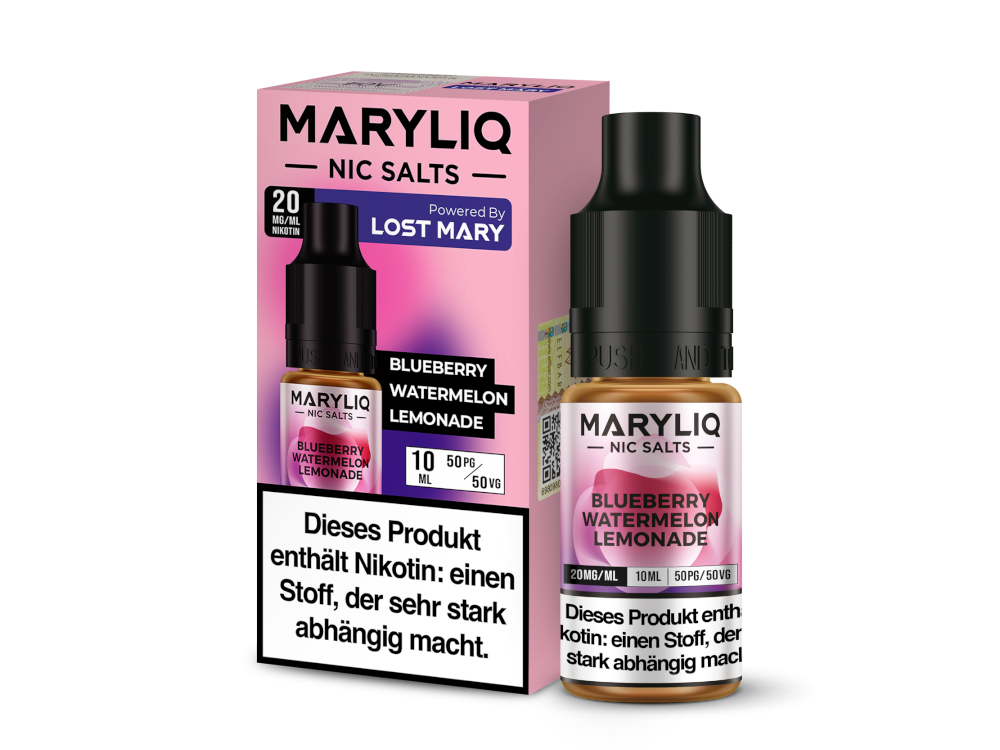 MARYLIQ Nikotinsalz Liquid Blaubeere Wassermelonen Limonade