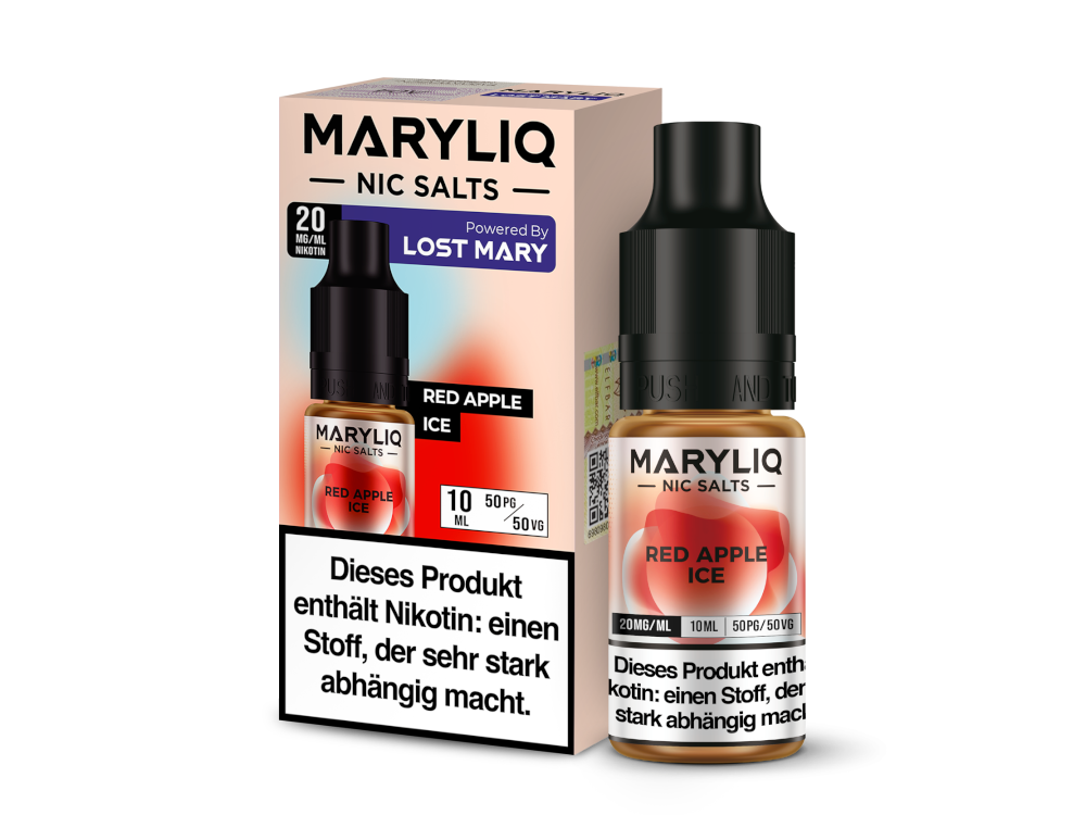 MARYLIQ Nikotinsalz Liquid Red Apple Ice Frischer Genuss