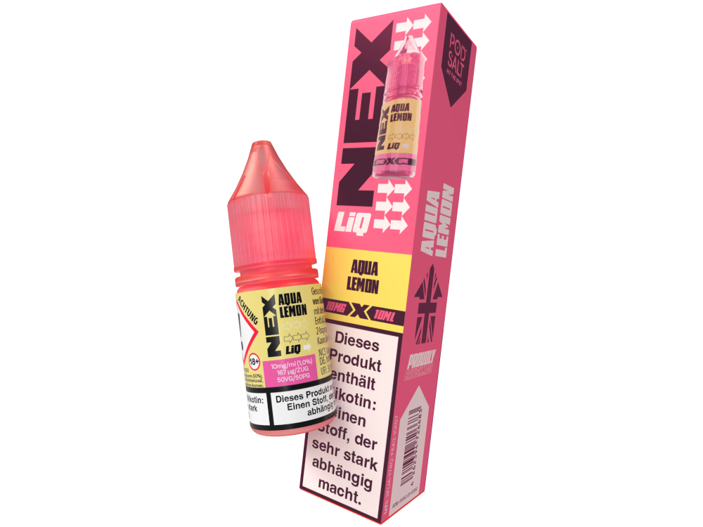 Pod Salt - NexLiq - Nikotinsalz Liquid - Erfrischendes Aqua Lemon