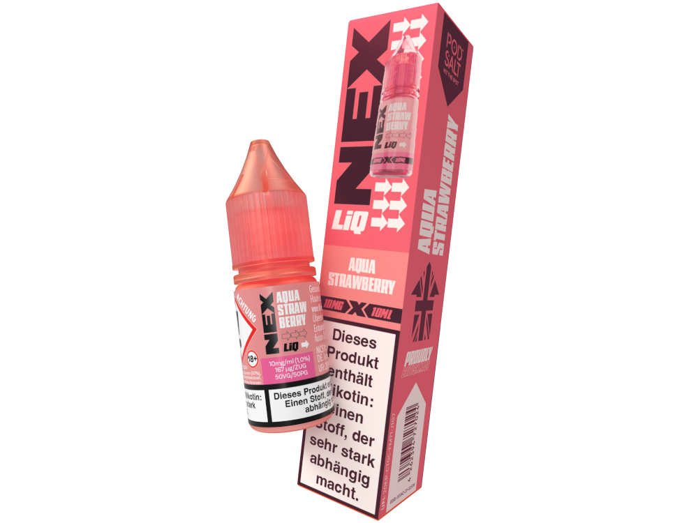 Pod Salt - NexLiq Nikotinsalz Liquid Aqua Strawberry Genuss