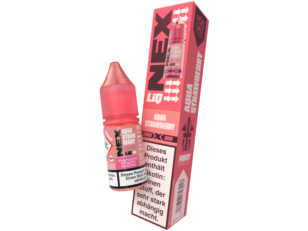Pod Salt - NexLiq Nikotinsalz Liquid Aqua Strawberry Genuss