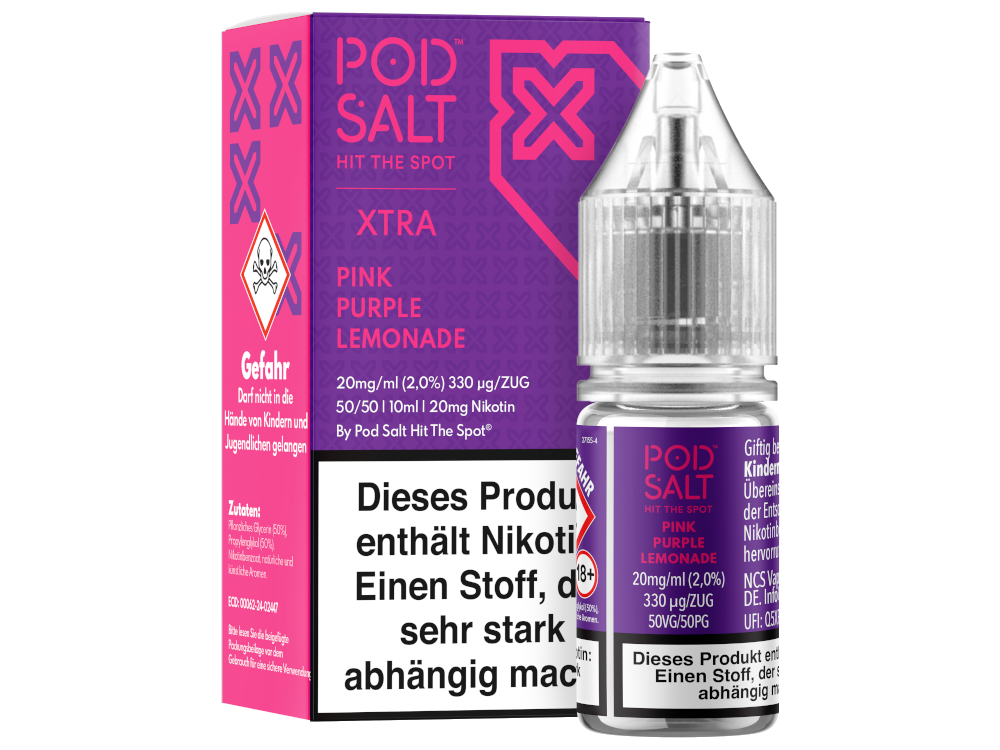 Pod Salt X Nikotinsalz Liquid Pink Purple Lemonade Genuss