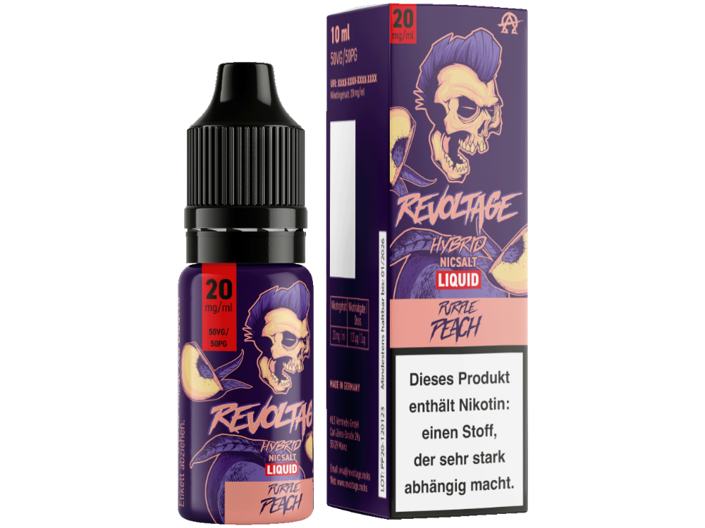 Revoltage - Hybrid Nikotinsalz Liquid - Purple Peach Genuss