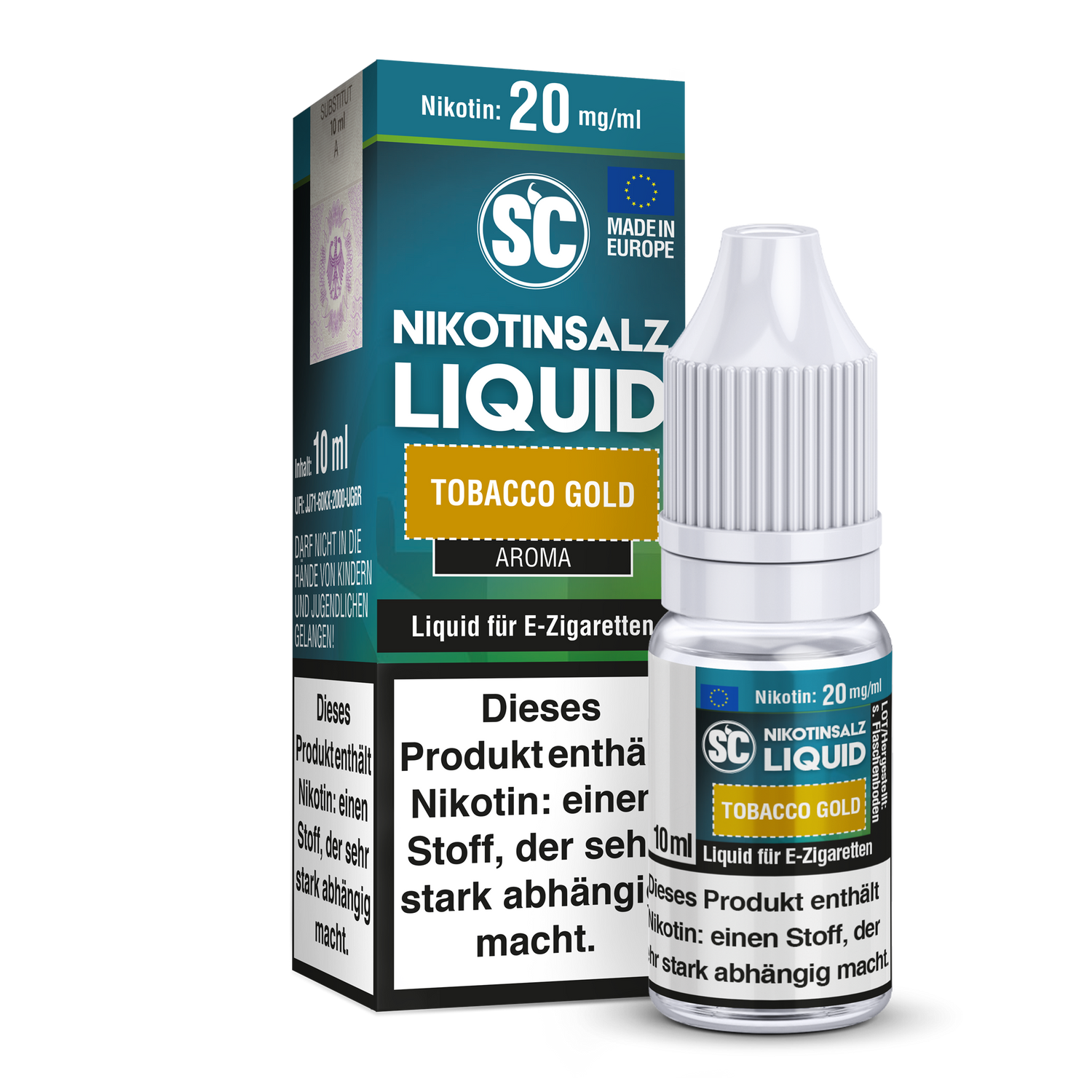 SC - Tobacco Gold - Nikotinsalz Liquid Mit Vollmundigem Tabakgeschmack