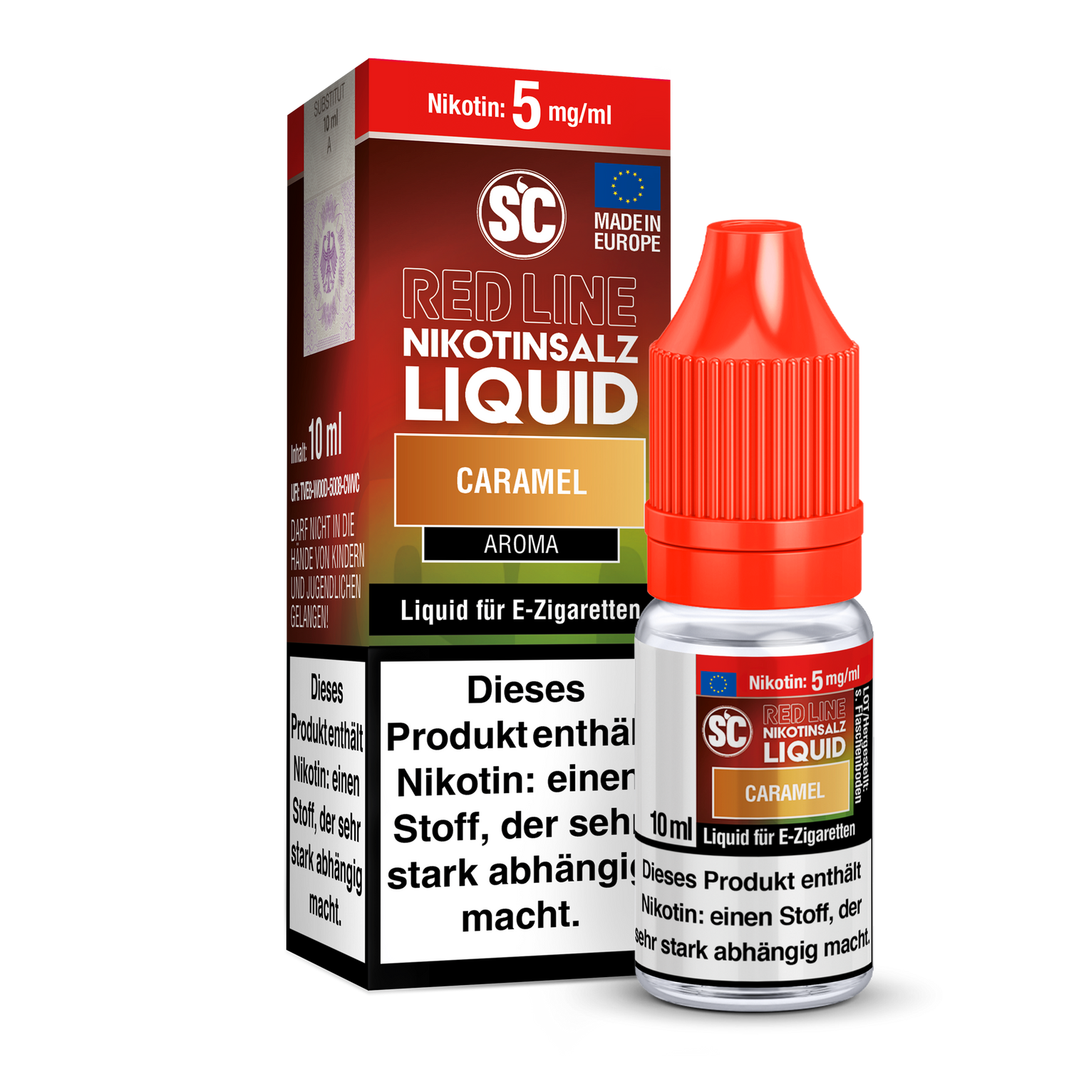 SC - Red Line - Caramel - Nikotinsalz Liquid Intensiver Karamellgeschmack