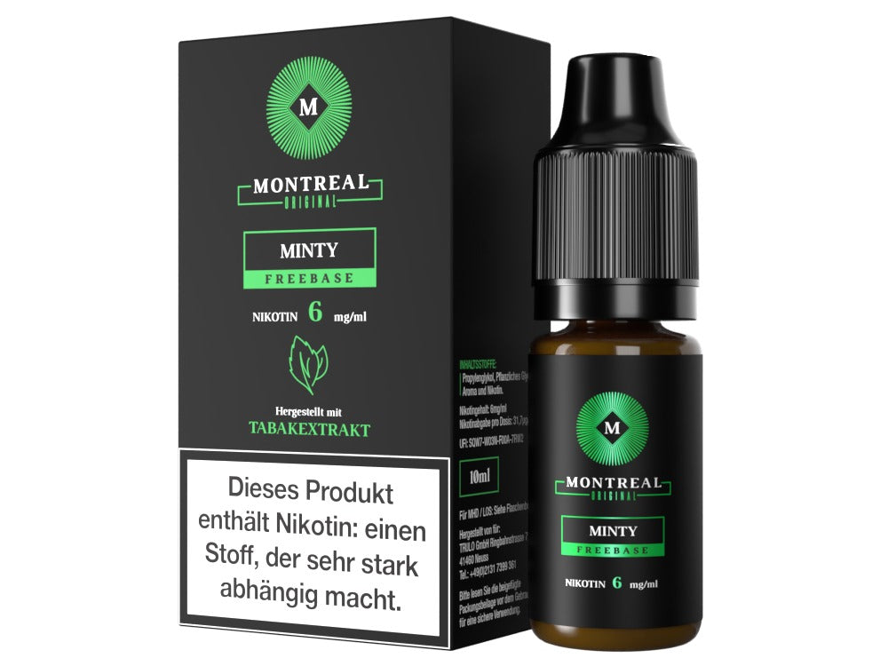 Montreal Original Minty E-Liquid: Milder Menthol-Tabakgeschmack