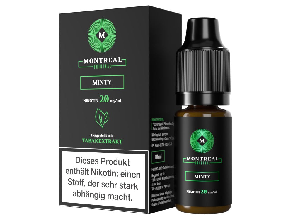 Montreal Original Nikotinsalz Liquid mit Minty Aroma