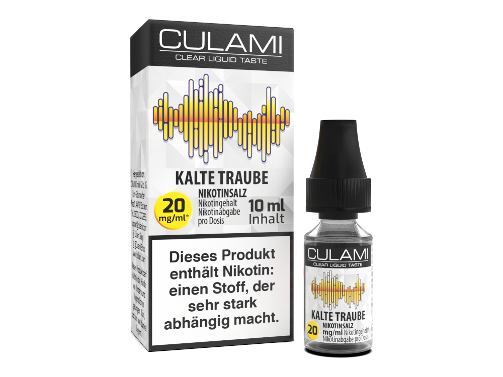Culami Nikotinsalz Liquid Kalte Traube Frischer Genuss