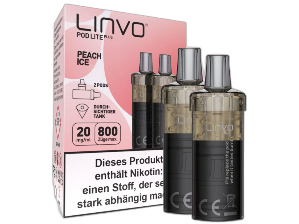 Linvo Pod Lite Plus Cartridge 20 mg/ml Apfel Pfirsich