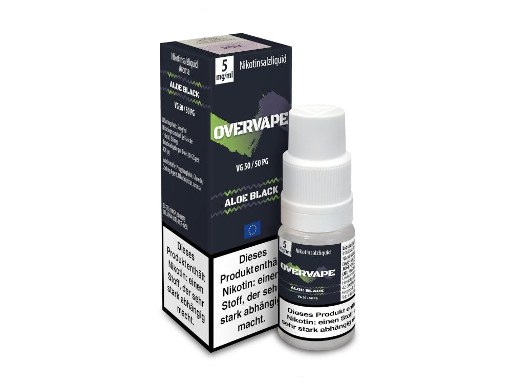 Overvape Nikotinsalz Liquid Aloe Black für intensiven Genuss