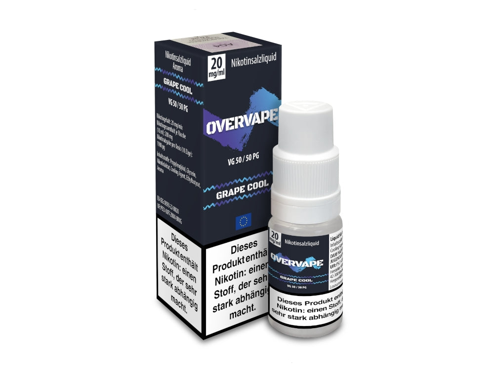 Overvape Nikotinsalz Liquid Grape Cool erfrischender Genuss