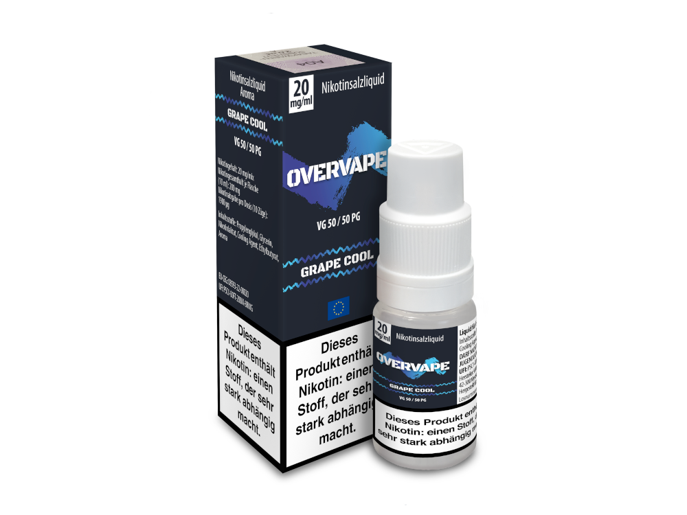 Overvape Nikotinsalz Liquid Grape Cool erfrischender Genuss