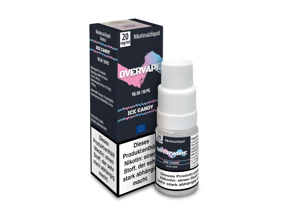 Overvape Nikotinsalz Liquid Ice Candy Frischer Genuss