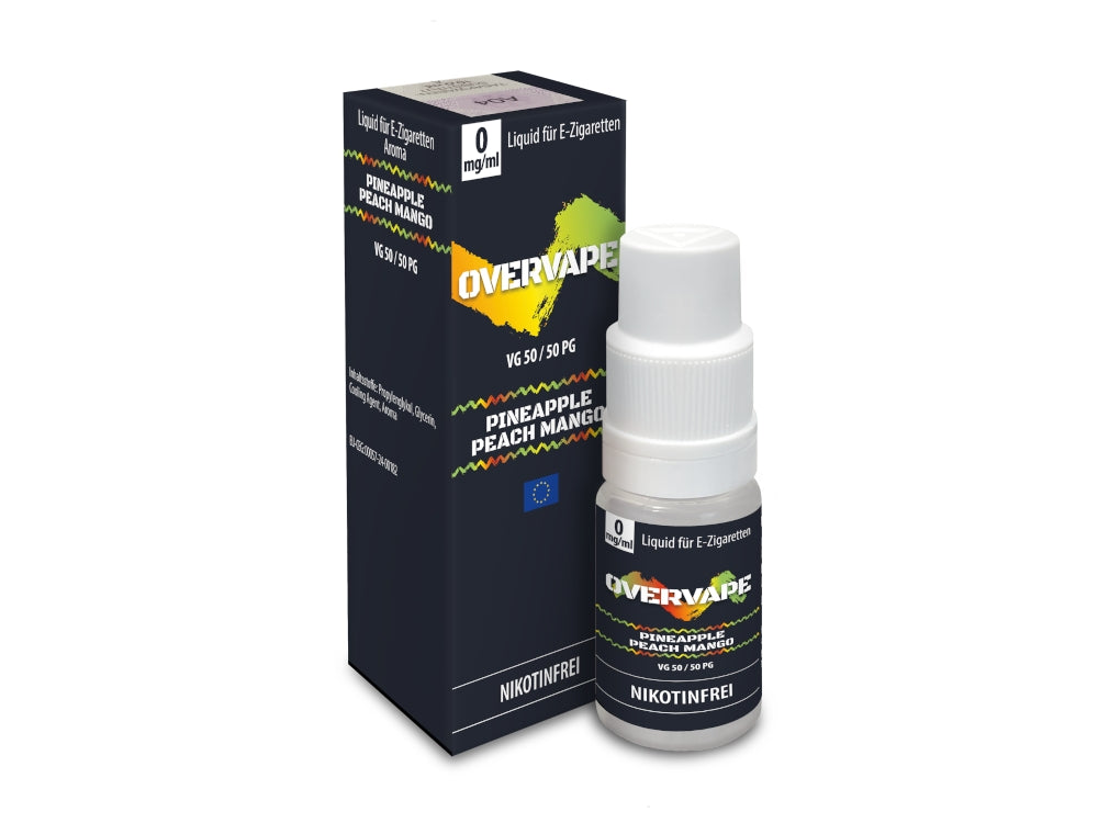 Overvape Nikotinsalz Liquid mit Ananas-Pfirsich-Mango Geschmack
