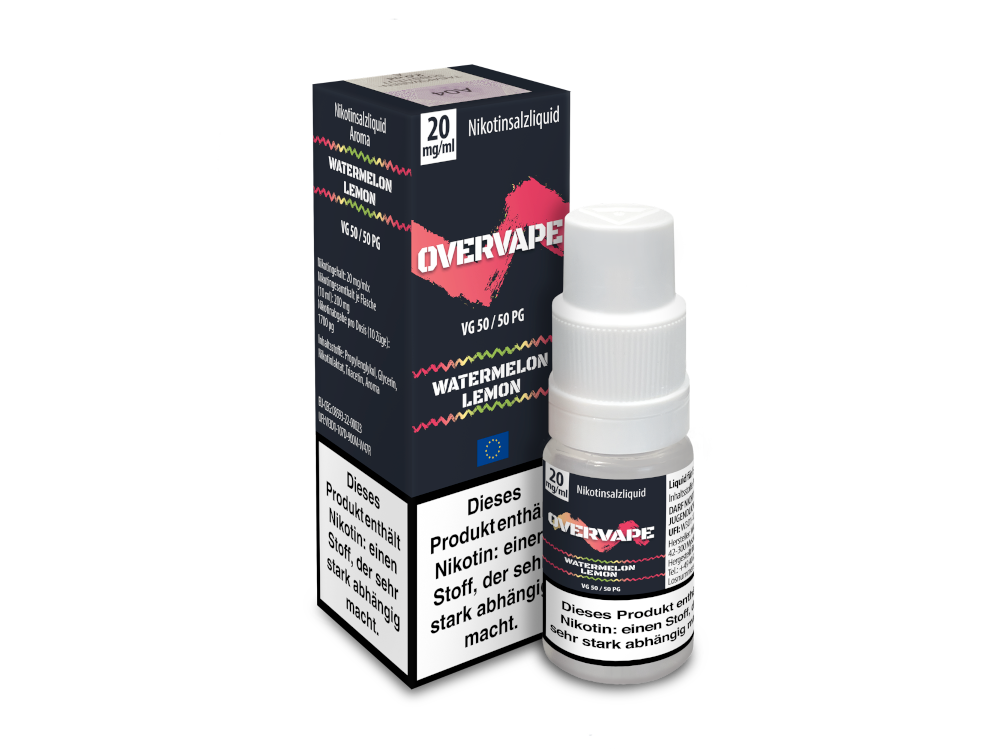 Overvape Nikotinsalz Liquid Wassermelon Zitrone Genuss