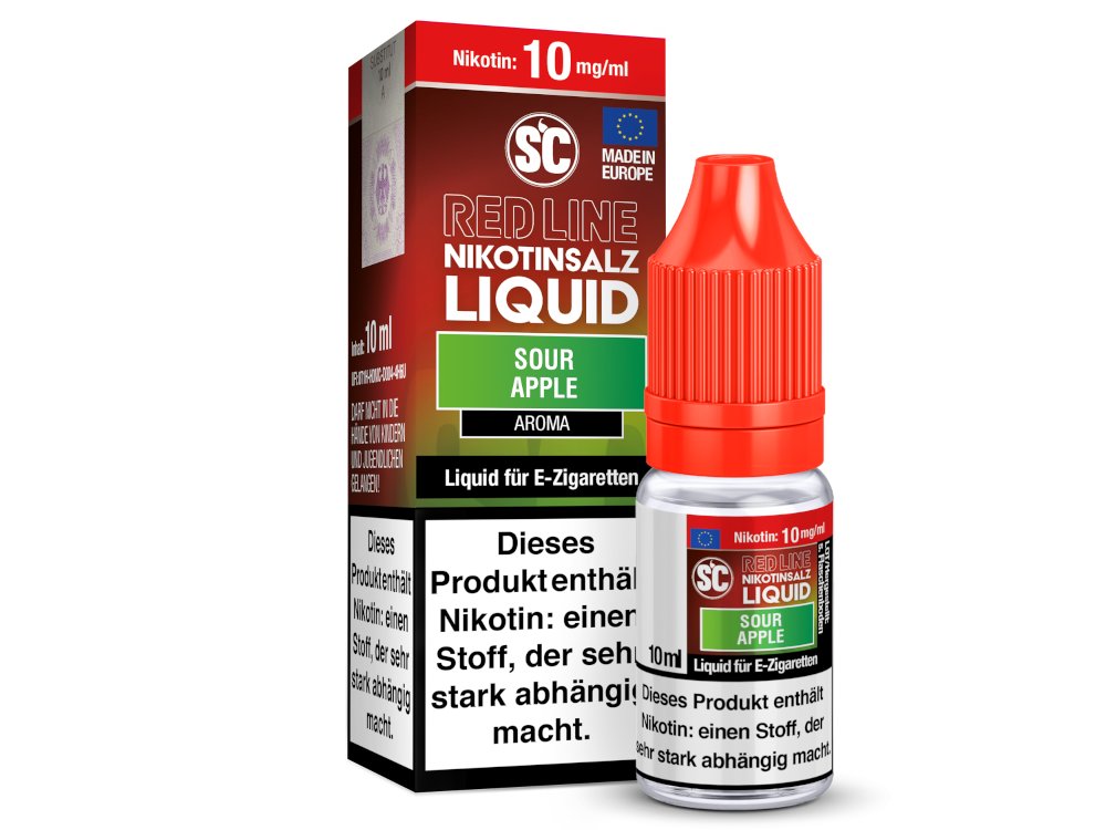 SC Red Line Nikotinsalz Liquid Sour Apple Aroma Boost