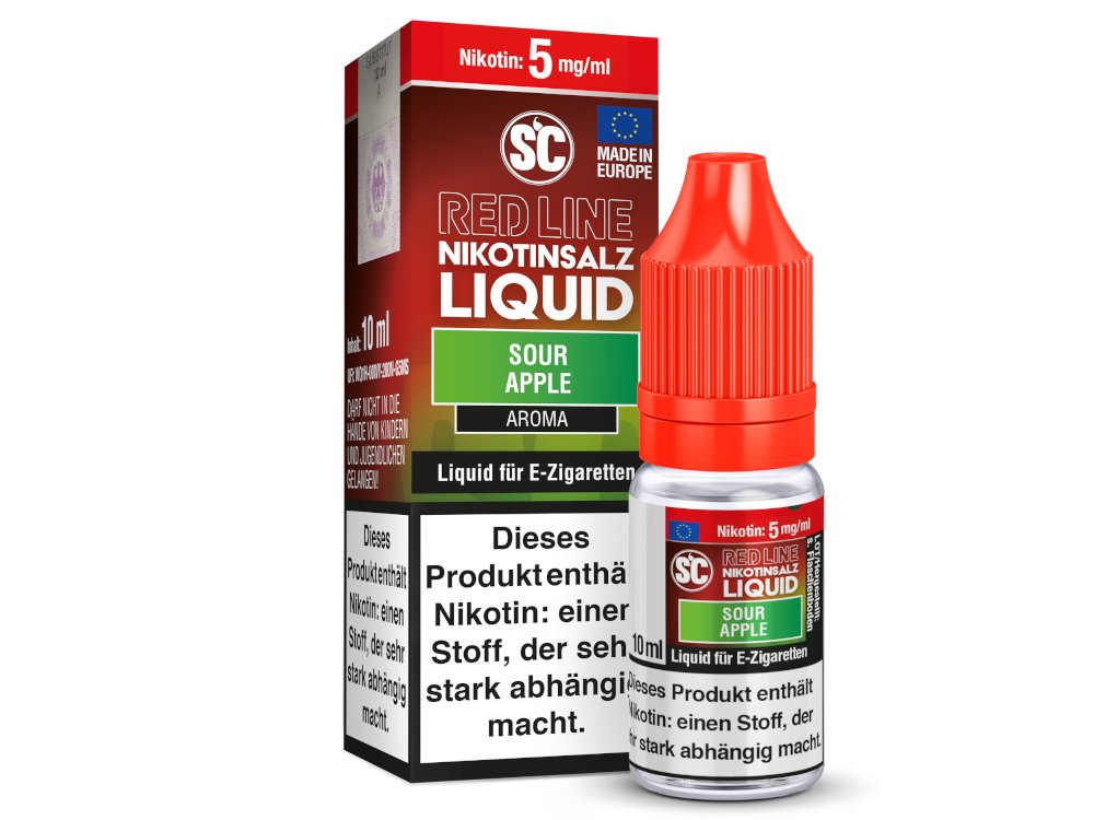 SC Red Line Nikotinsalz Liquid Sour Apple Aroma Boost