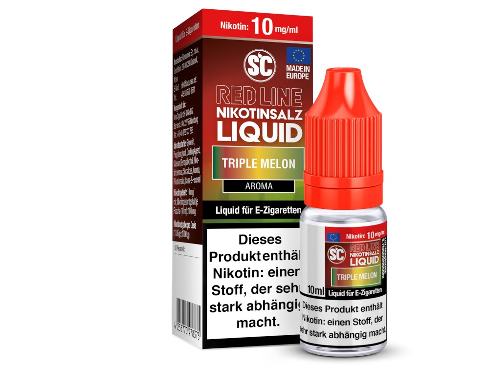 Intensiver Triple Melon Nikotinsalz Liquid von SC Red Line