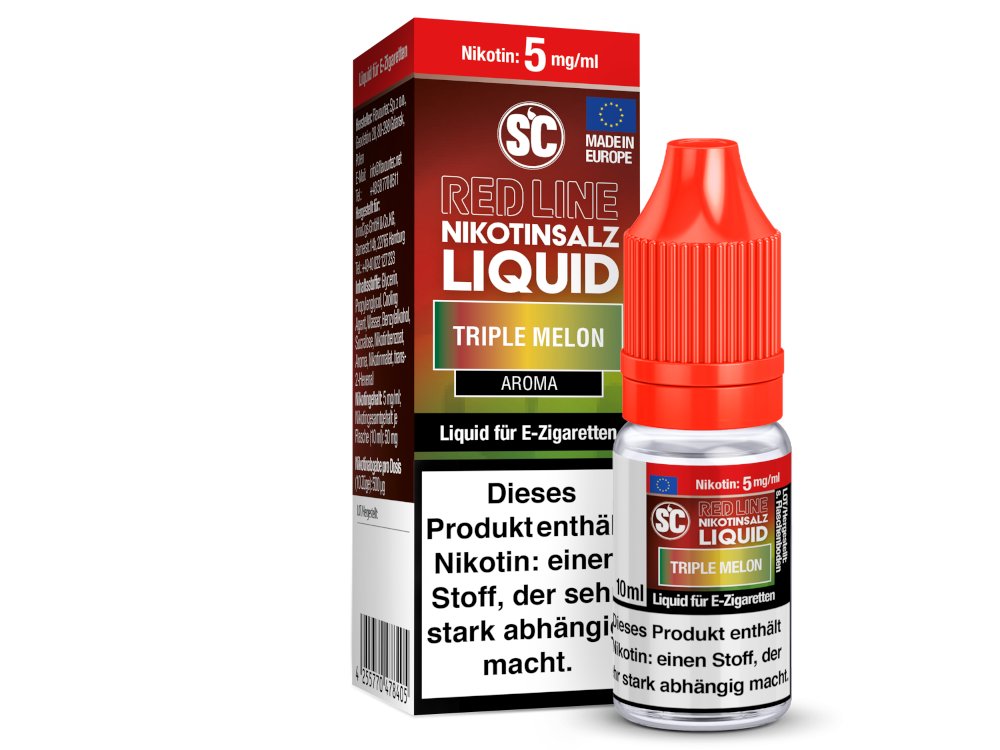 Intensiver Triple Melon Nikotinsalz Liquid von SC Red Line