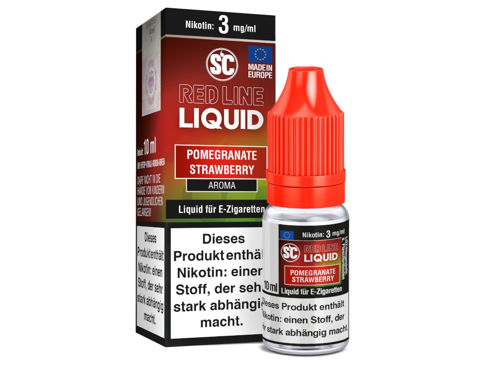 SC Red Line Nikotin: Intensives Granatapfel Erdbeere Aroma