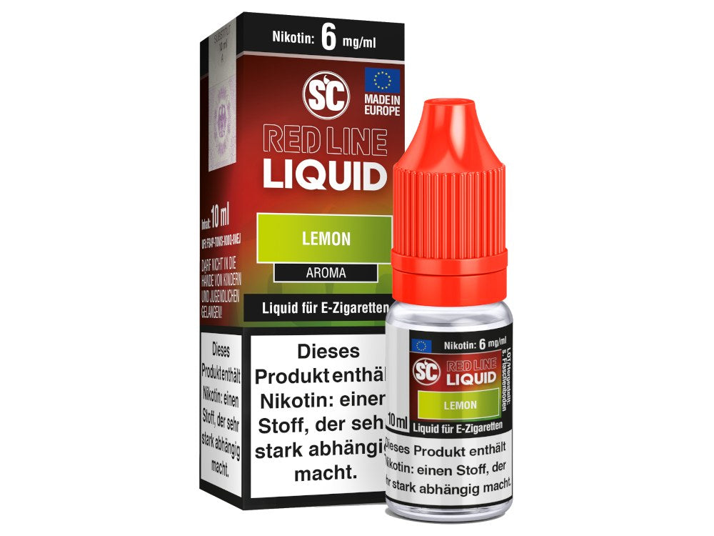 SC Red Line Nikotin Lemon E-Liquid mit Starkem Aroma