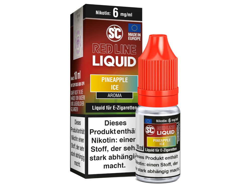 SC Red Line Nikotin Liquid: Intensiver Ananas Ice Geschmack