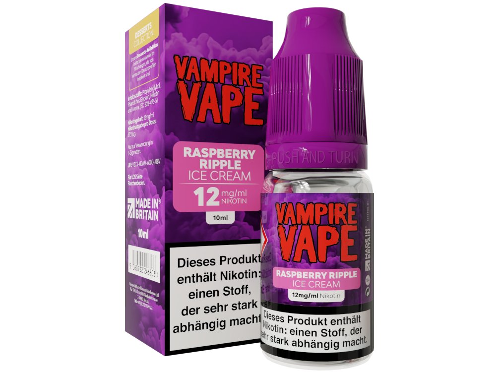 Vampire Vape E-Liquid Himbeereis, Dessert Kollektion 10ml