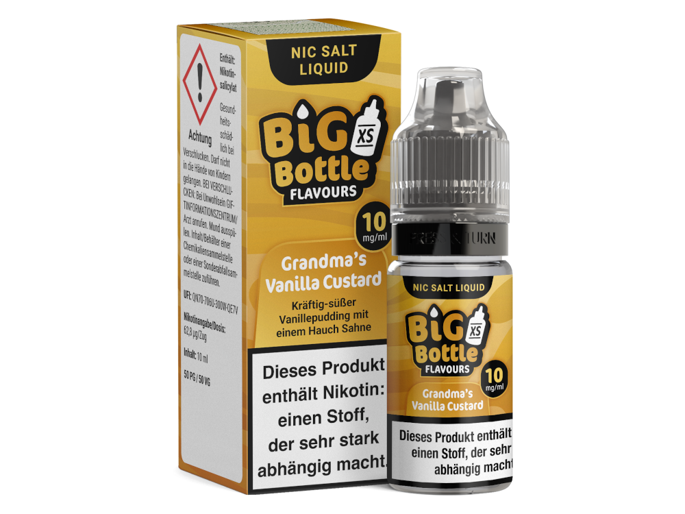 Big Bottle Nikotinsalz Liquid - Vanillepudding Genuss