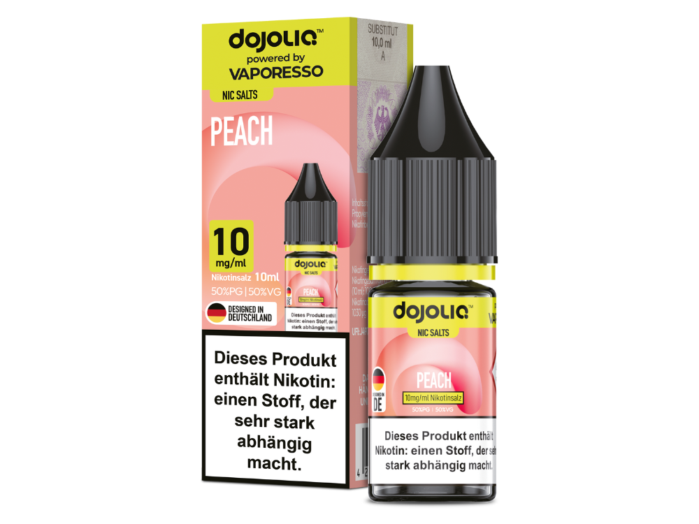 Dojoliq Nikotinsalz Liquid Peach Erfrischend 10ml