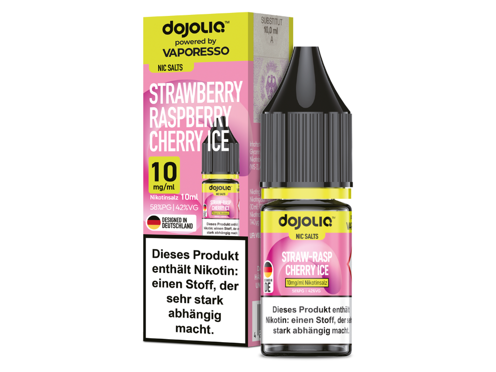 Dojoliq Nikotinsalz Liquid Erdbeere Himbeere Kirsche Eis