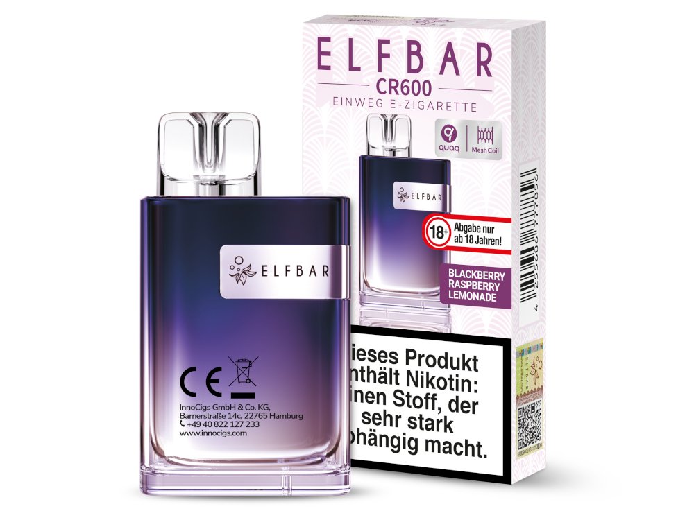 Elfbar CR600 Einweg E-Zigarette mit Kühlem Alps Ice Geschmack