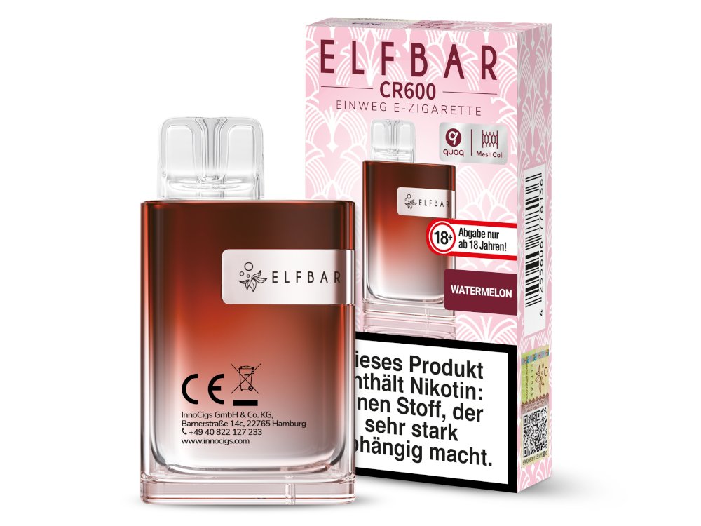 Elfbar CR600 Einweg E-Zigarette mit Kühlem Alps Ice Geschmack