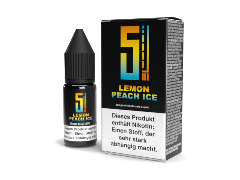 5EL - Lemon Peach Ice Nikotinsalz Liquid Frisch Und Aromatisch