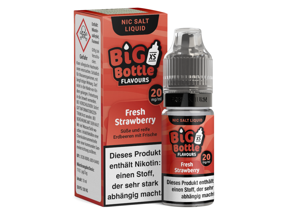 Big Bottle - Fresh Strawberry Nikotinsalz Liquid 10ml