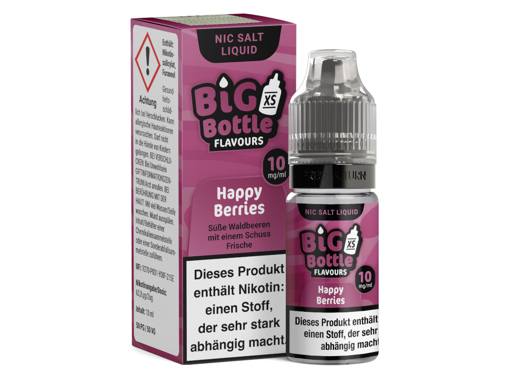 Big Bottle - Happy Berries - Leckeres Nikotinsalz Liquid