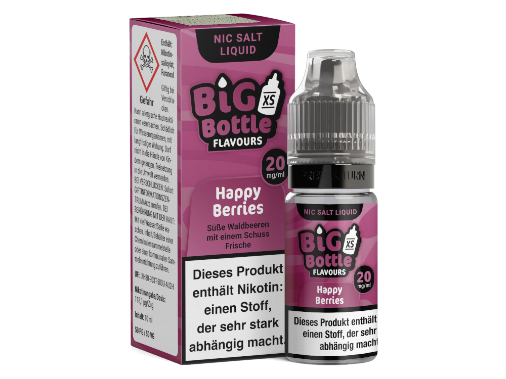 Big Bottle - Happy Berries - Leckeres Nikotinsalz Liquid