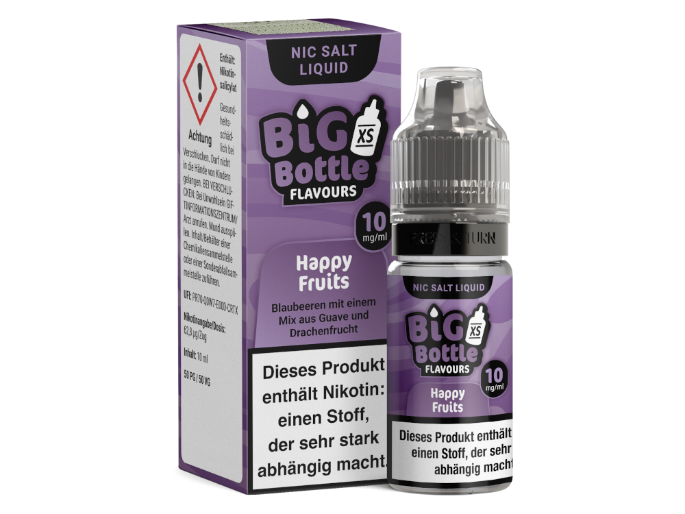 Big Bottle - Happy Fruits Nikotinsalz Liquid Genuss