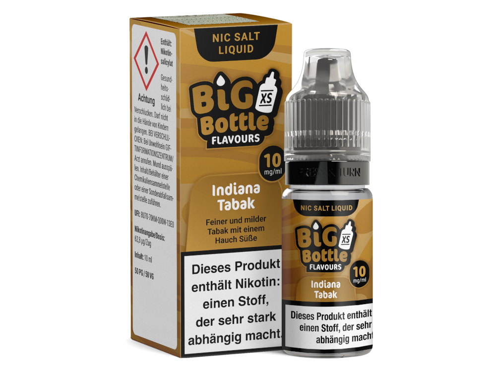 Big Bottle - Indiana Tabak Nikotinsalz Liquid Genuss