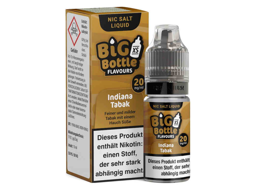 Big Bottle - Indiana Tabak Nikotinsalz Liquid Genuss