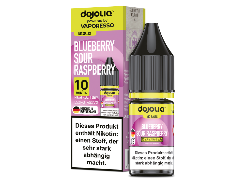 Dojoliq Nikotinsalz Liquid Blaubeere Himbeere Frisch