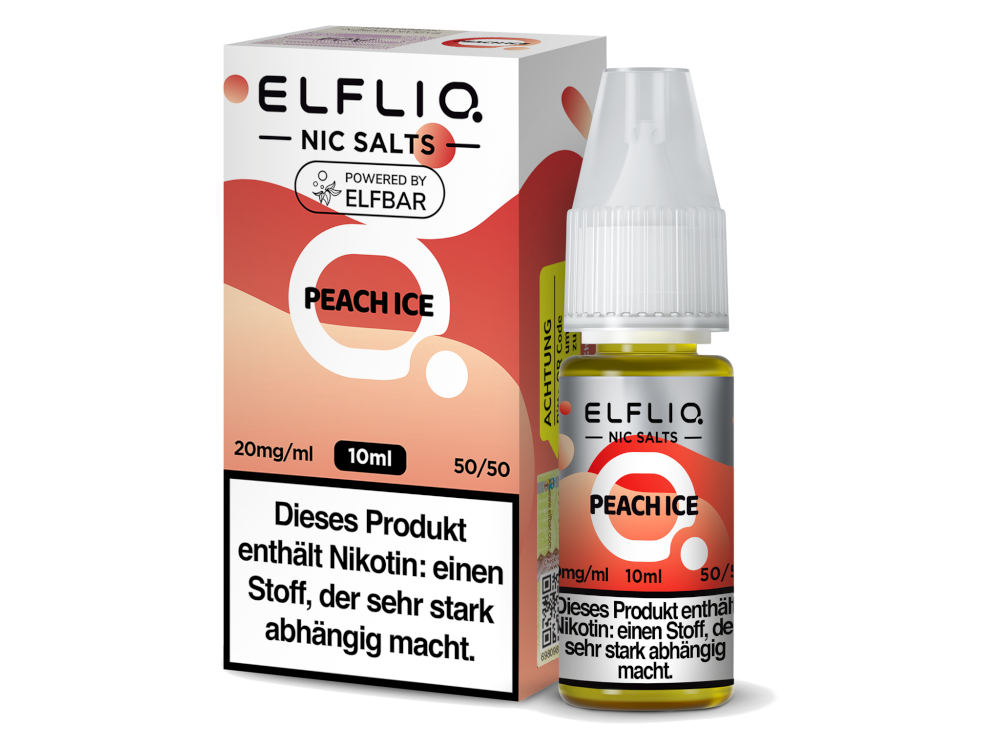 ELFLIQ - Peach Ice - Nikotinsalz Liquid Mit Fruchtiger Frische